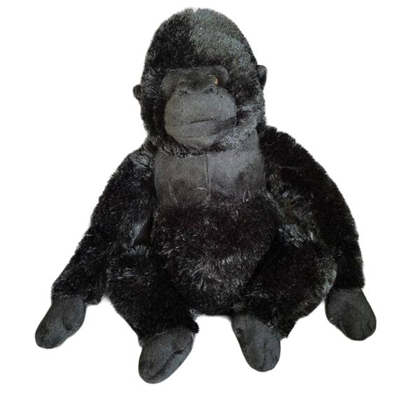 Destination Nation Gorilla Plush Toy Bean Bottom Black Ape Stuffed Animal Monkey - Picture 1 of 10